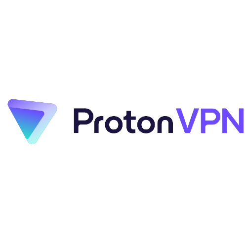 ProtonVPN logo feature a blue and purple off centred triangle