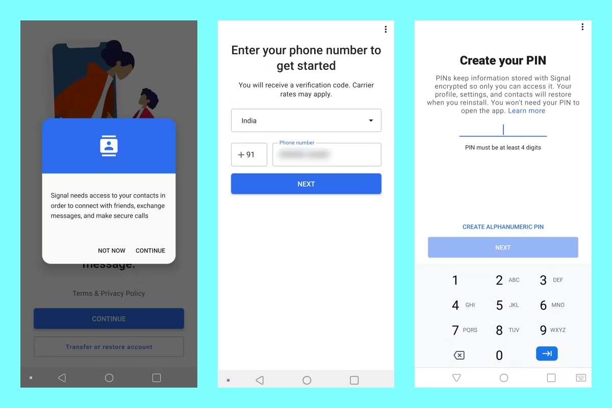 Cómo crear una cuenta de Signal en un teléfono inteligente Android