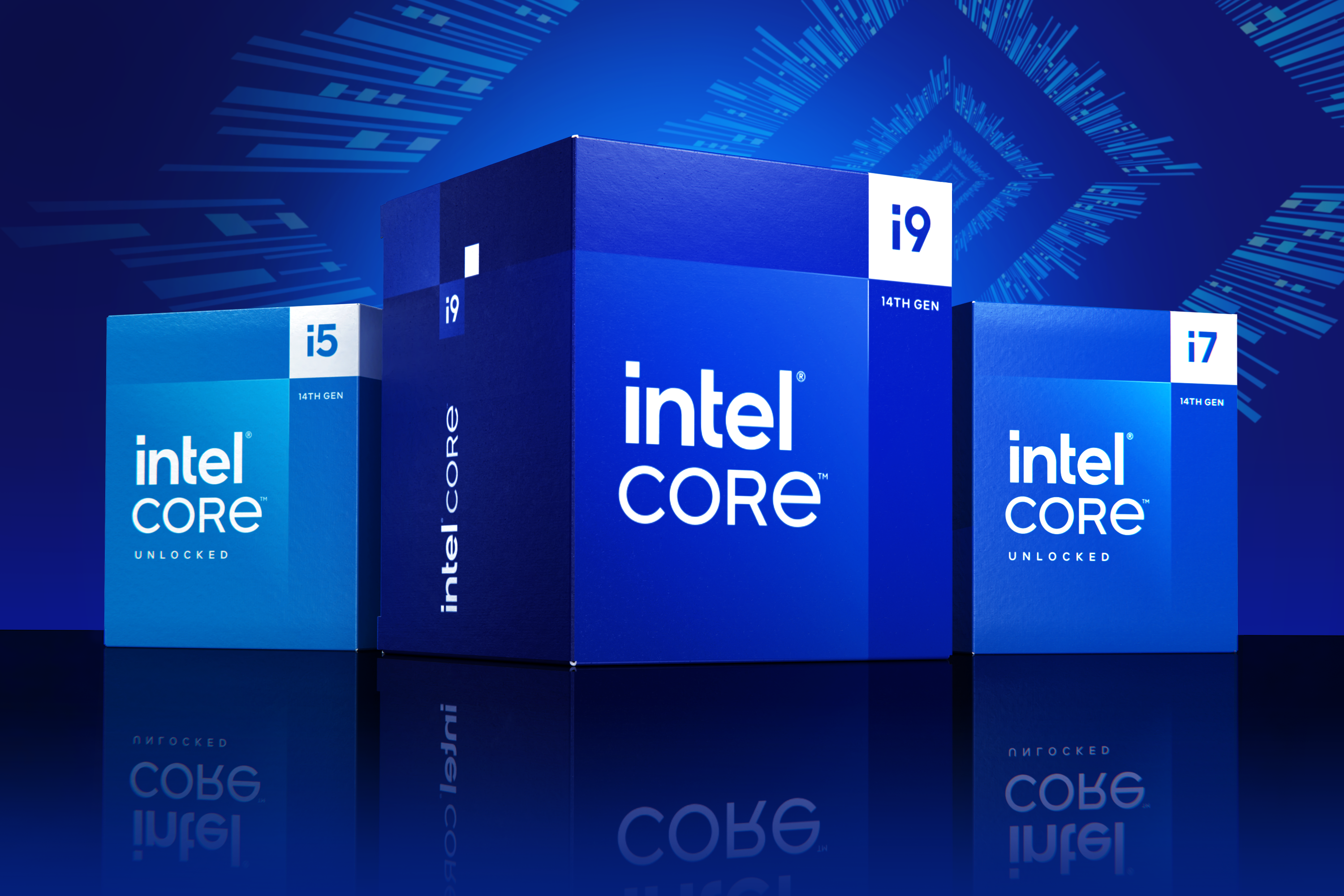 Intel i9, i5, i7 14th Gen CPUs