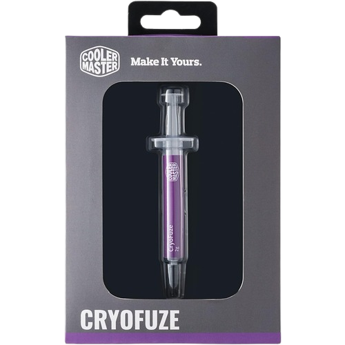 Cooler Master CryoFuze CPU thermal paste render along with packaging