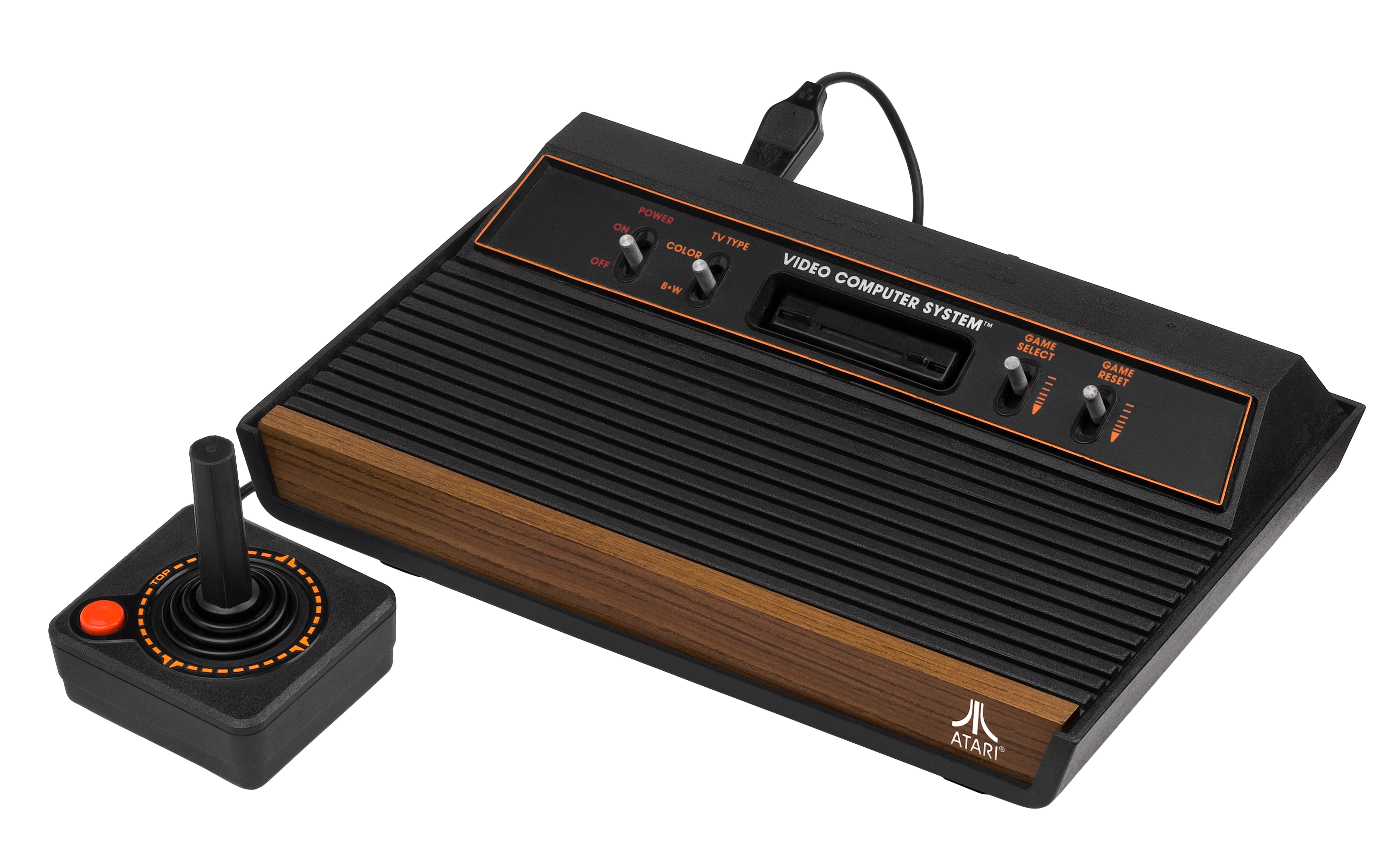 Una consola Atari 2600 con su mando