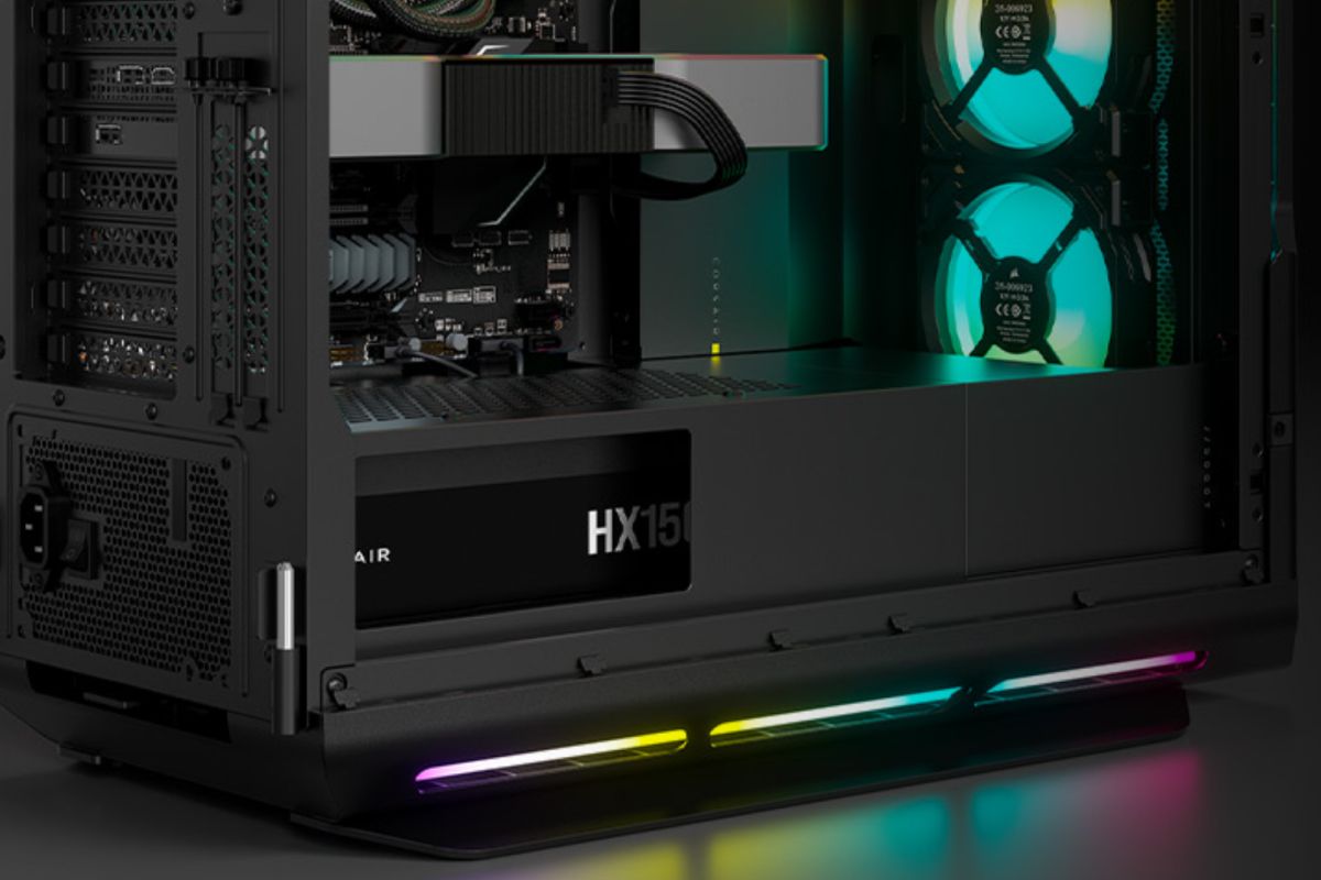 Una imagen de estilo de vida de la fuente de alimentación Corsair HX1500i