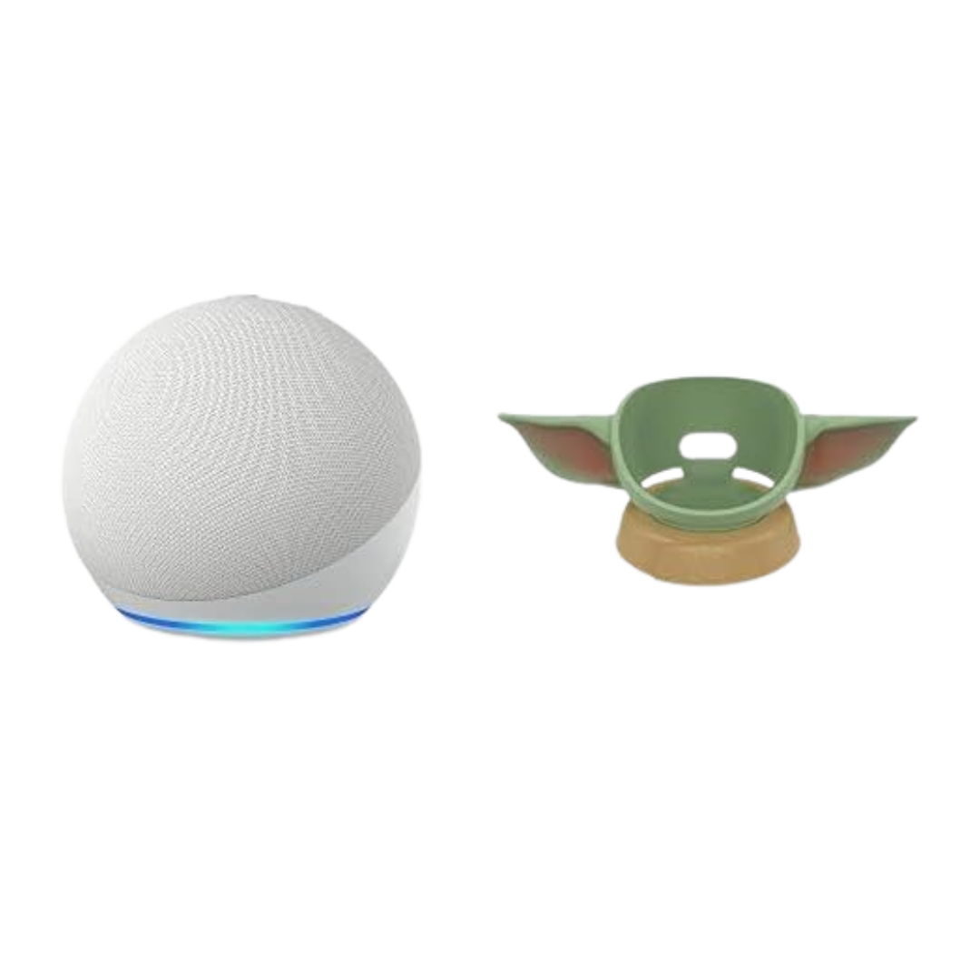 echo dot com o suporte mandaloriano baby grogu