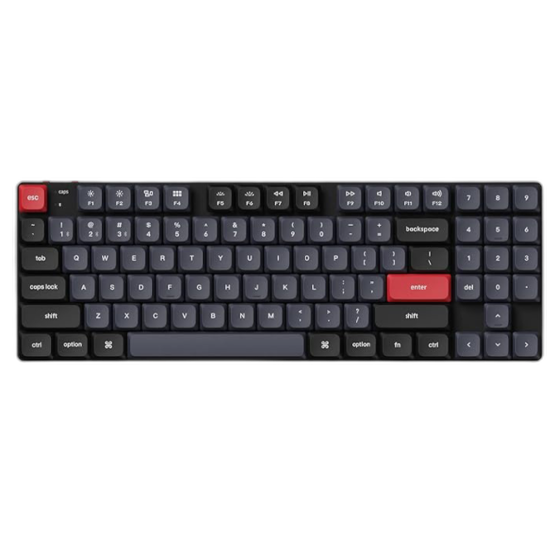 Keychron K13 Pro mechanical keyboard with black and grey keys
