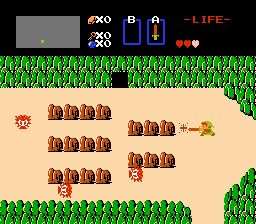 Captura de pantalla de The Legend of Zelda en la NES