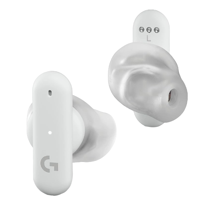 A render of the Logitech G FITS True Wireless Gaming Earbuds