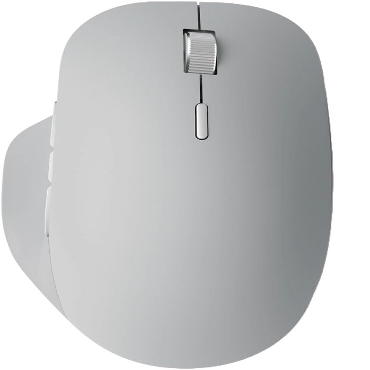A render of the Microsoft Surface Precision Mouse on a transparent background.