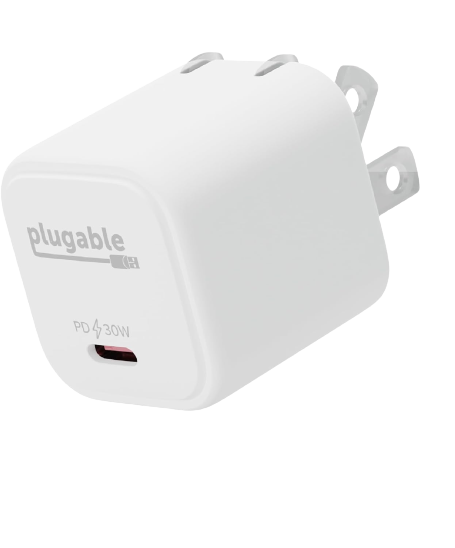 plugable gan usb-c charger block 30w
