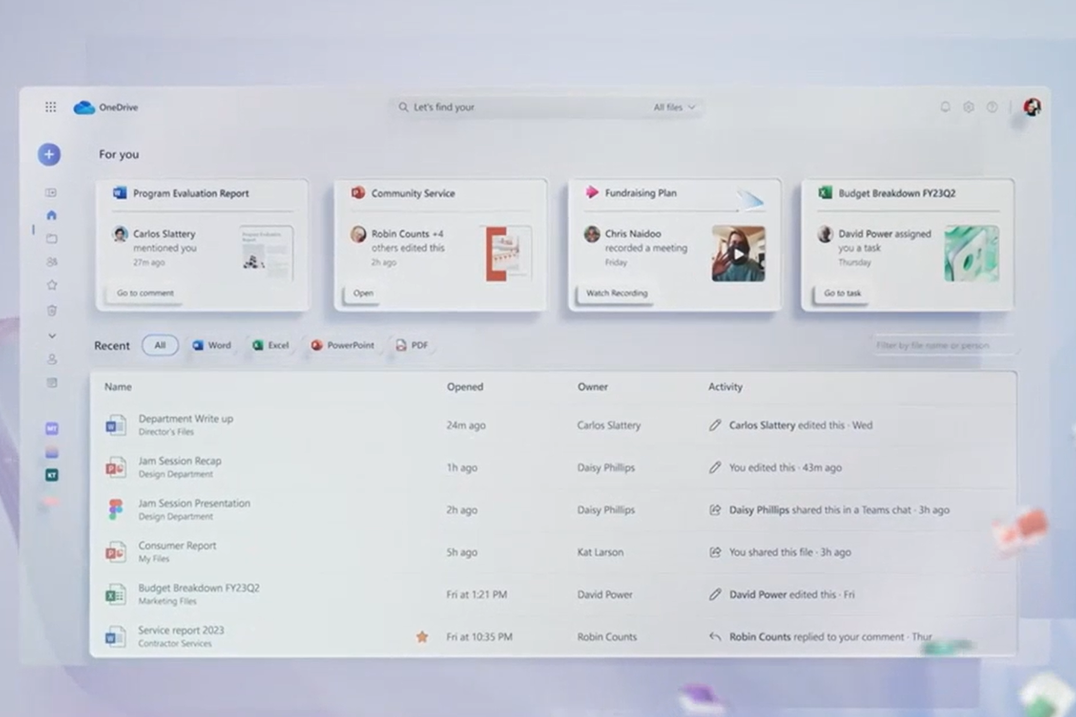 Redesigned OneDrive