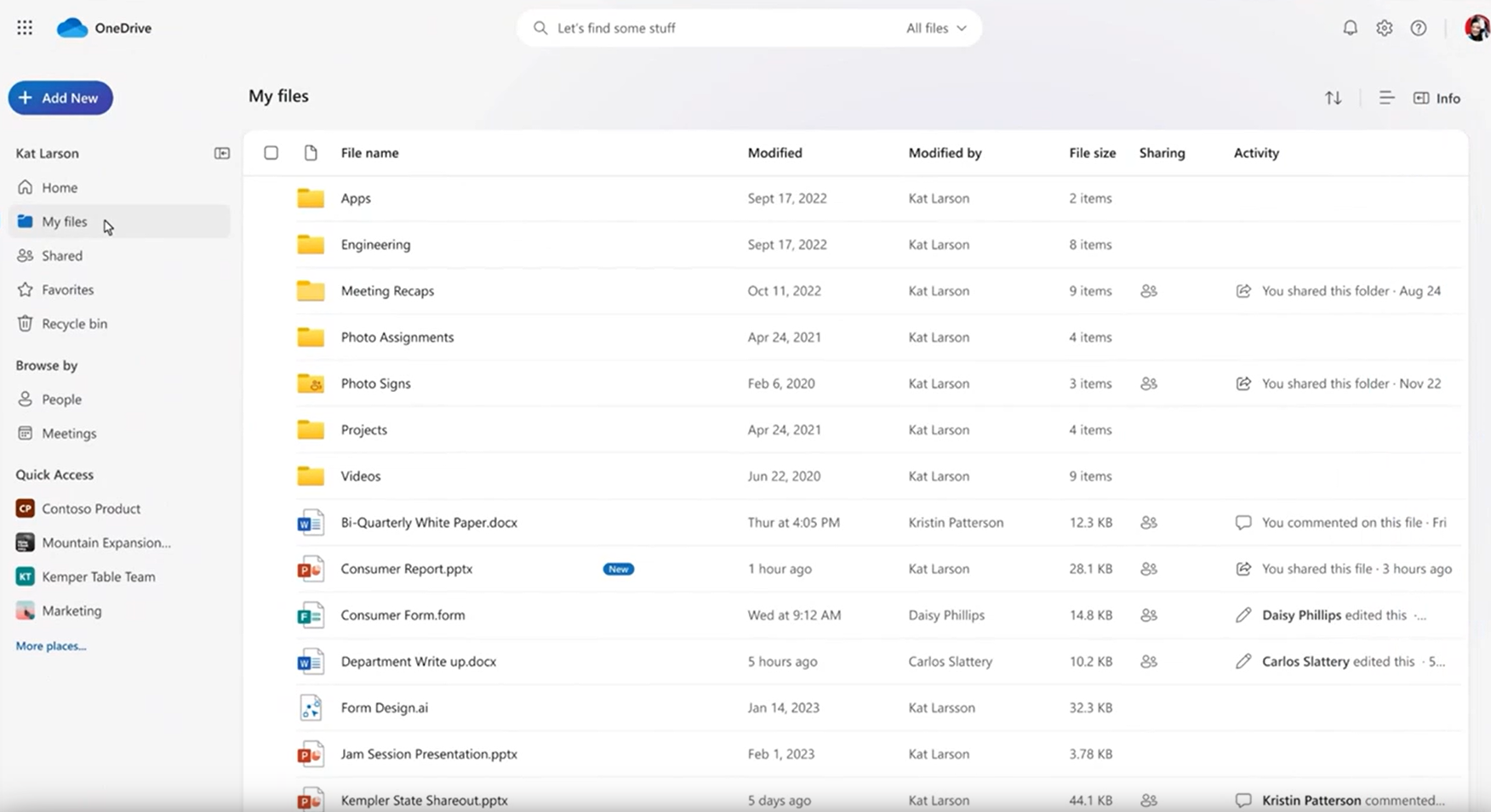 Новый интерфейс OneDrive для дома