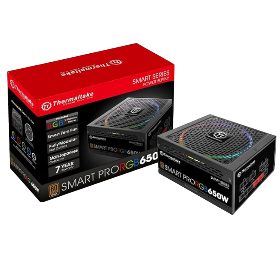 Uma renderização do Thermaltake Smart Pro RGB 650W 80+ Bronze