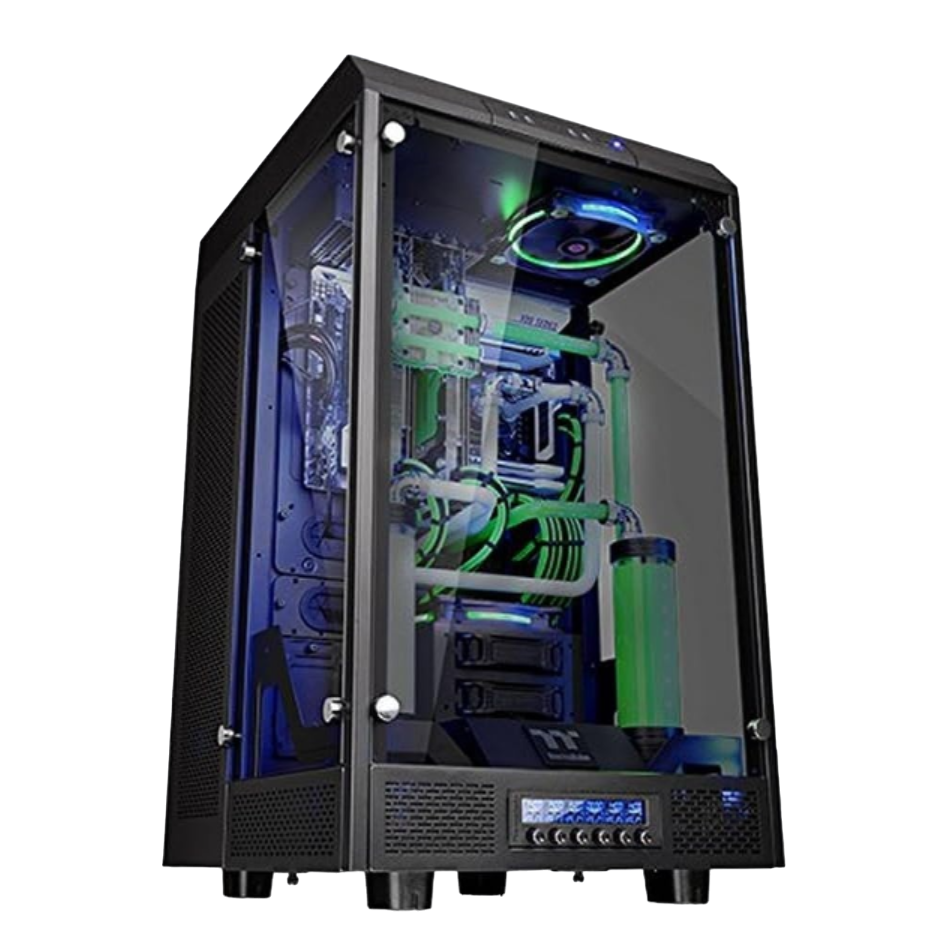 Uma renderização do gabinete Thermaltake Tower 900 Black Edition