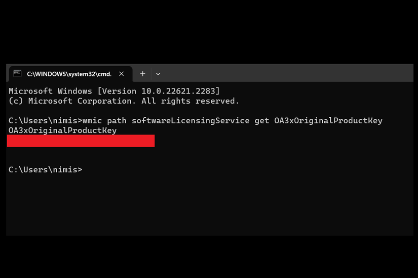 How to view your Windows product key