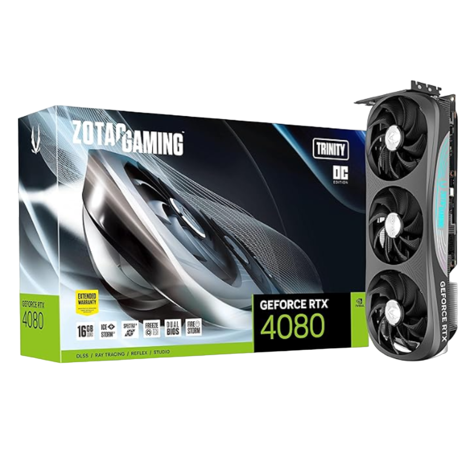 Uma renderização da ZOTAC Gaming GeForce RTX 4080 16GB Trinity OC
