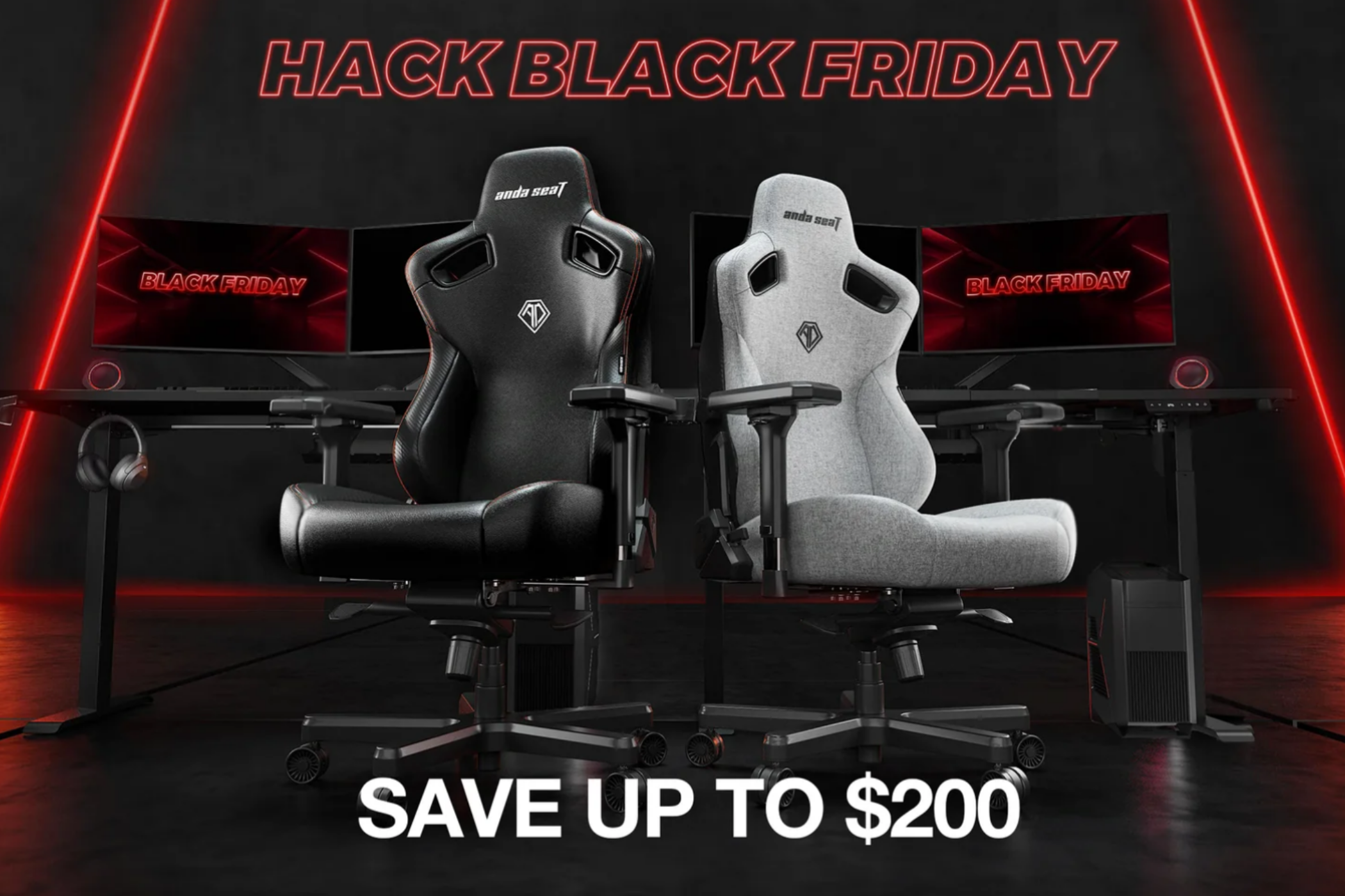 Una imagen que promociona la oferta del Black Friday de AndaSeat