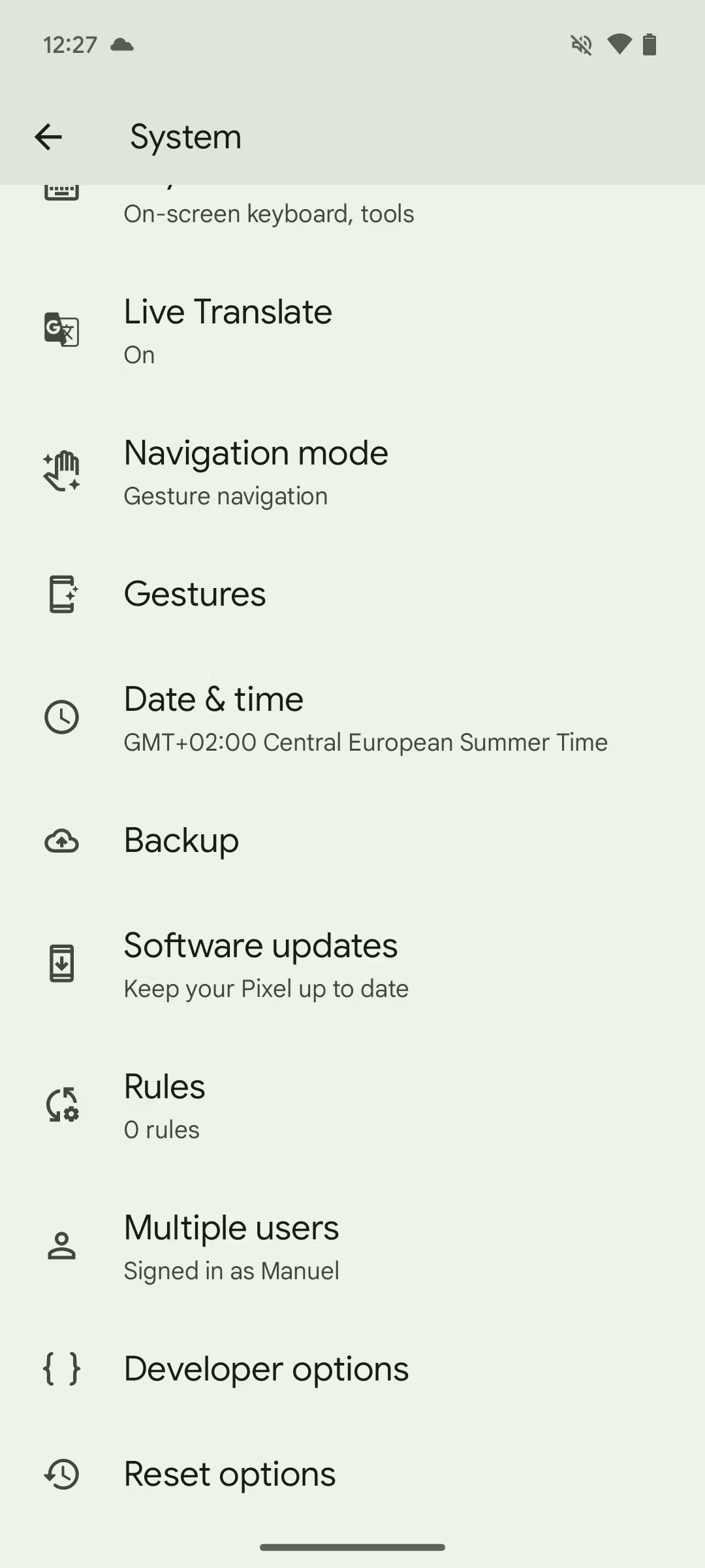 The Android 14 QPR1 Software Updates in settings