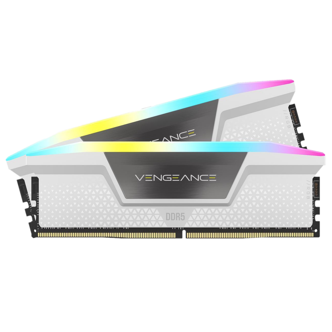 Representación en blanco de la memoria RAM DDR5 RGB Corsair Vengeance