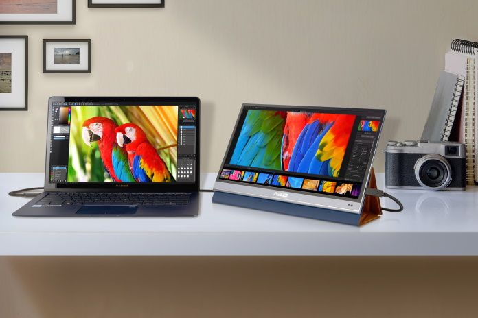 A photo from ASUS which shows the Asus Zenscreen next to a laptop. 