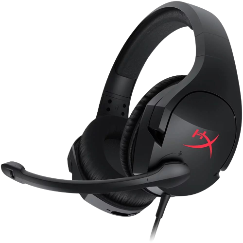 Una representación que muestra los auriculares para juegos HyperX Cloud Stringer en color negro.