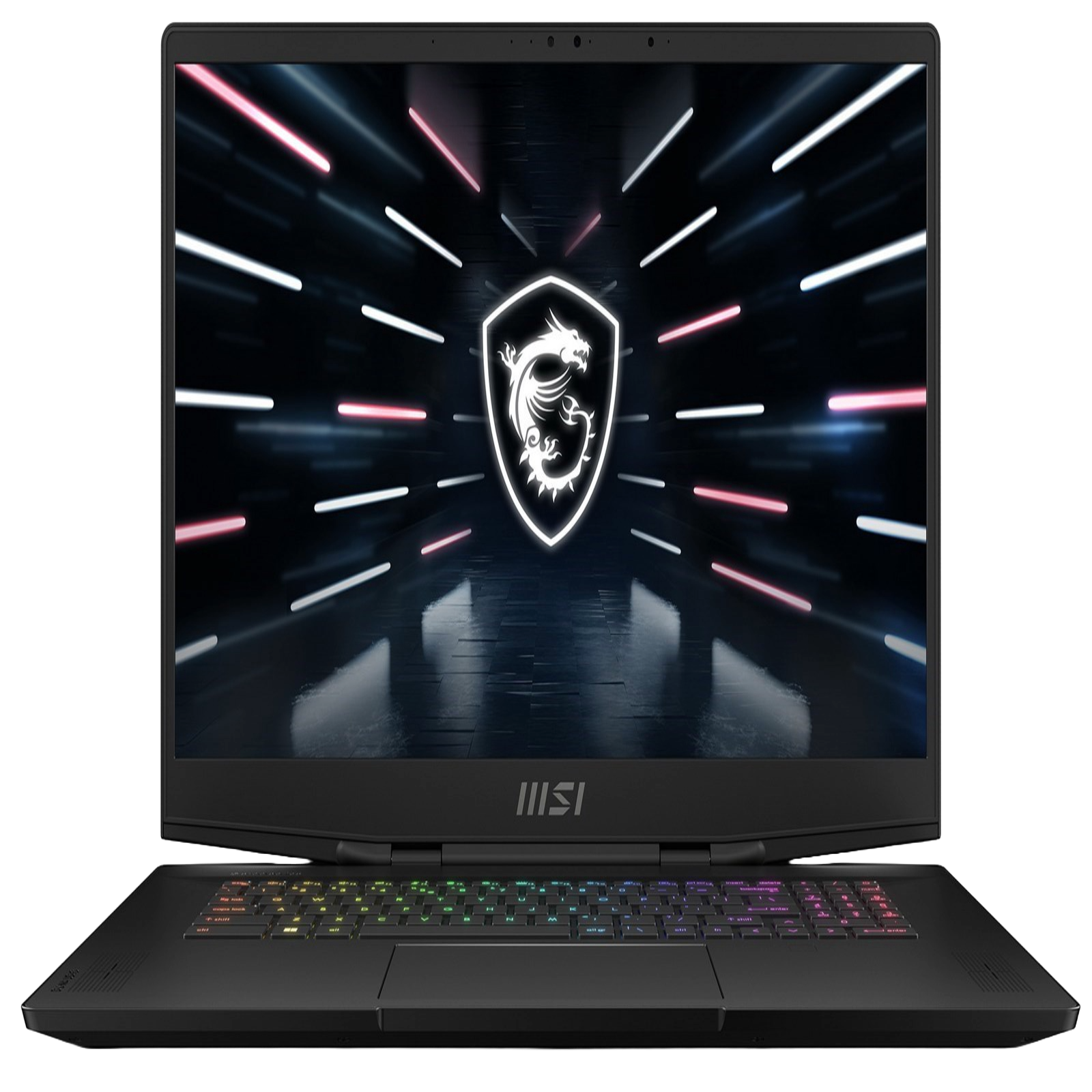 Una representación del MSI Stealth GS77 sobre un fondo transparente.