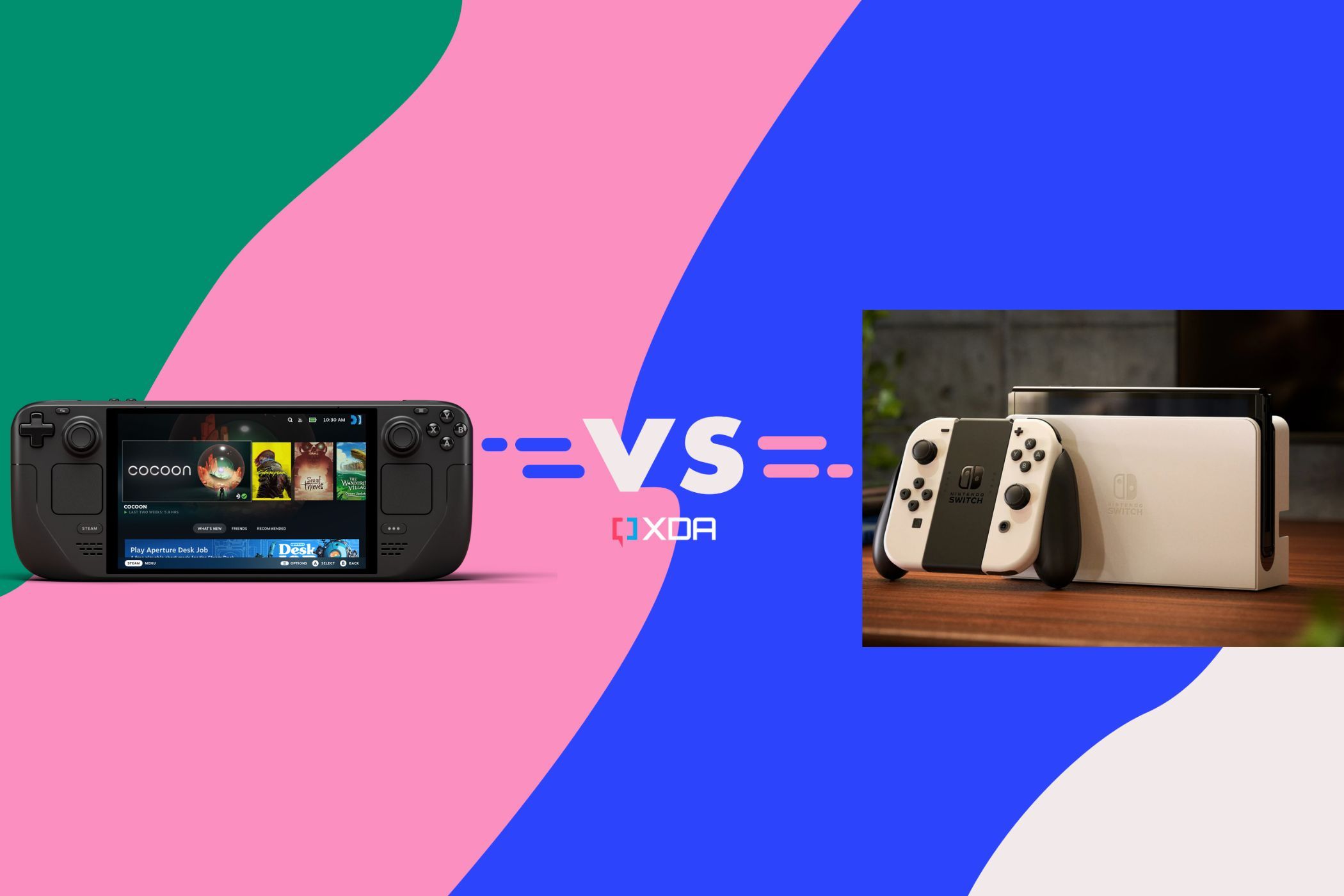 Steam Deck OLED vs Nintendo Switch OLED lifestyle