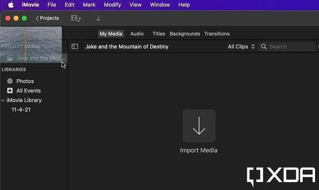 dragging a video to the sidebar to import it