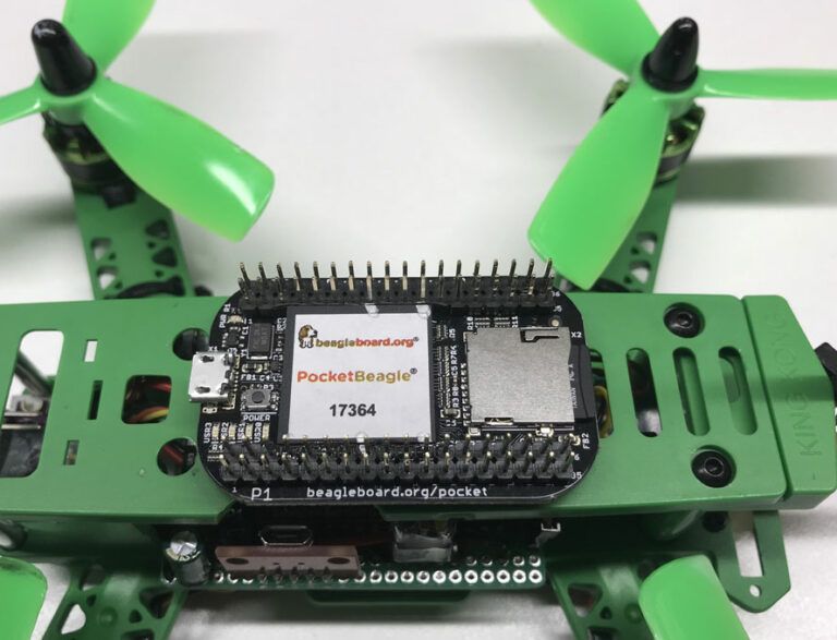beagleboard sbc attached to drone