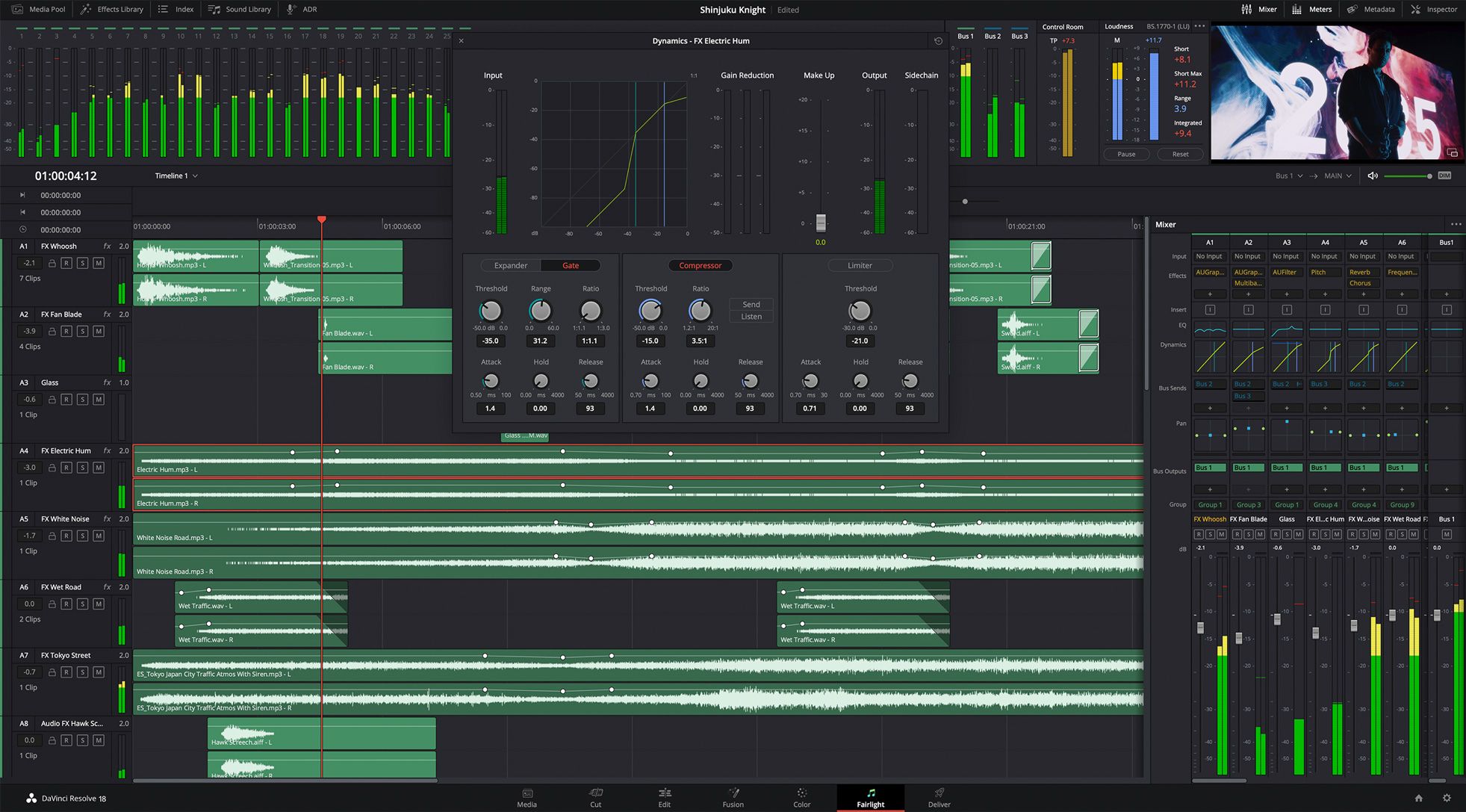 Configuración de audio avanzada de DaVinci Resolve