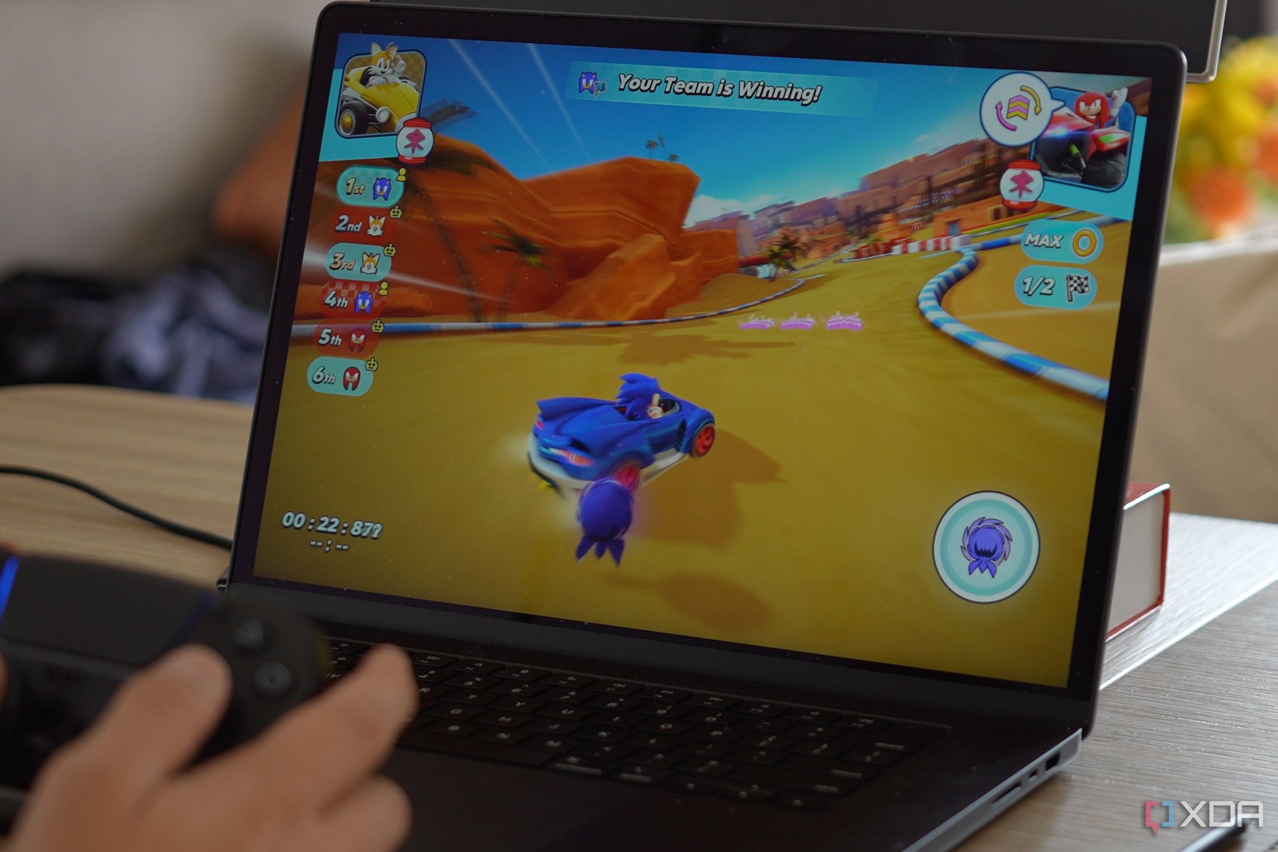 Sonic Racing auf dem MacBook Pro spielen