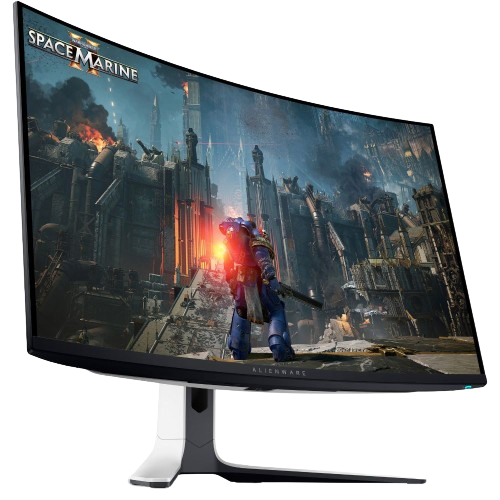 Una representación que muestra el monitor para juegos Alienware AW3225QF.