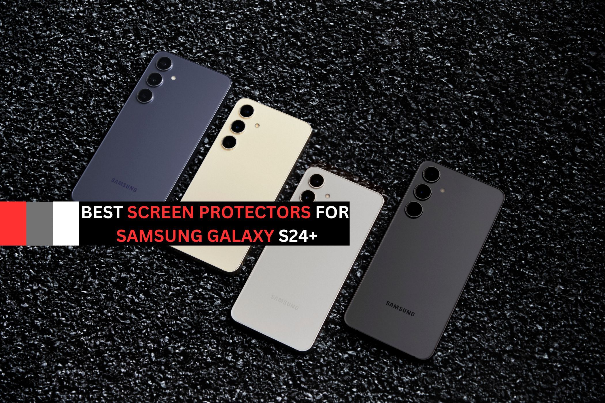 Samsung Galaxy S24+ Full Cover Panzerglas - 9H - Schwarz Rand