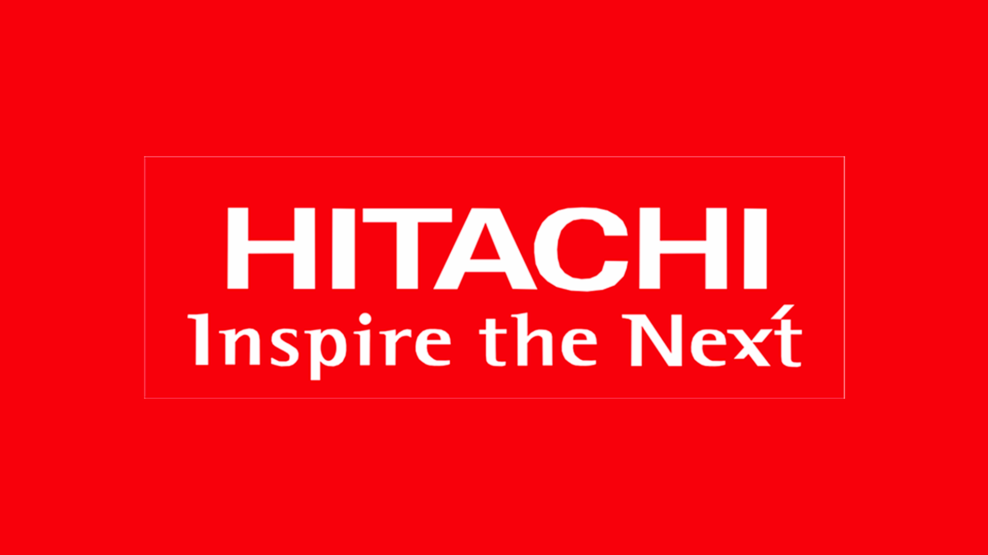 Hitachi logo that says 
