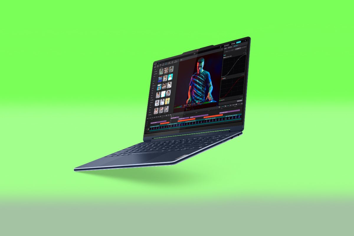 An image of a Lenovo Yoga 9i 2-in-1 (2024) with a custom background