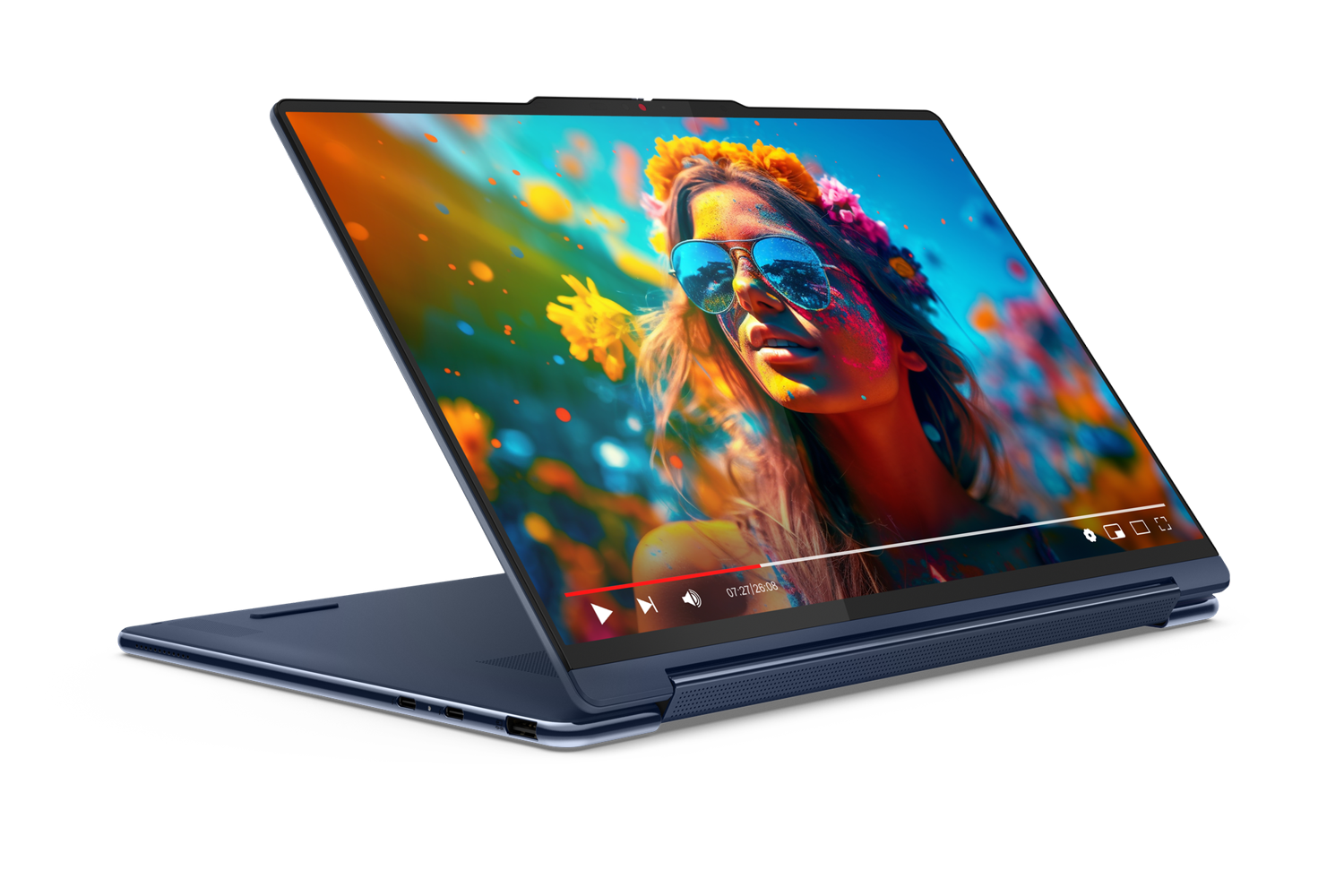 Lenovo Yoga 9i 2 en 1 (azul cósmico) en modo soporte