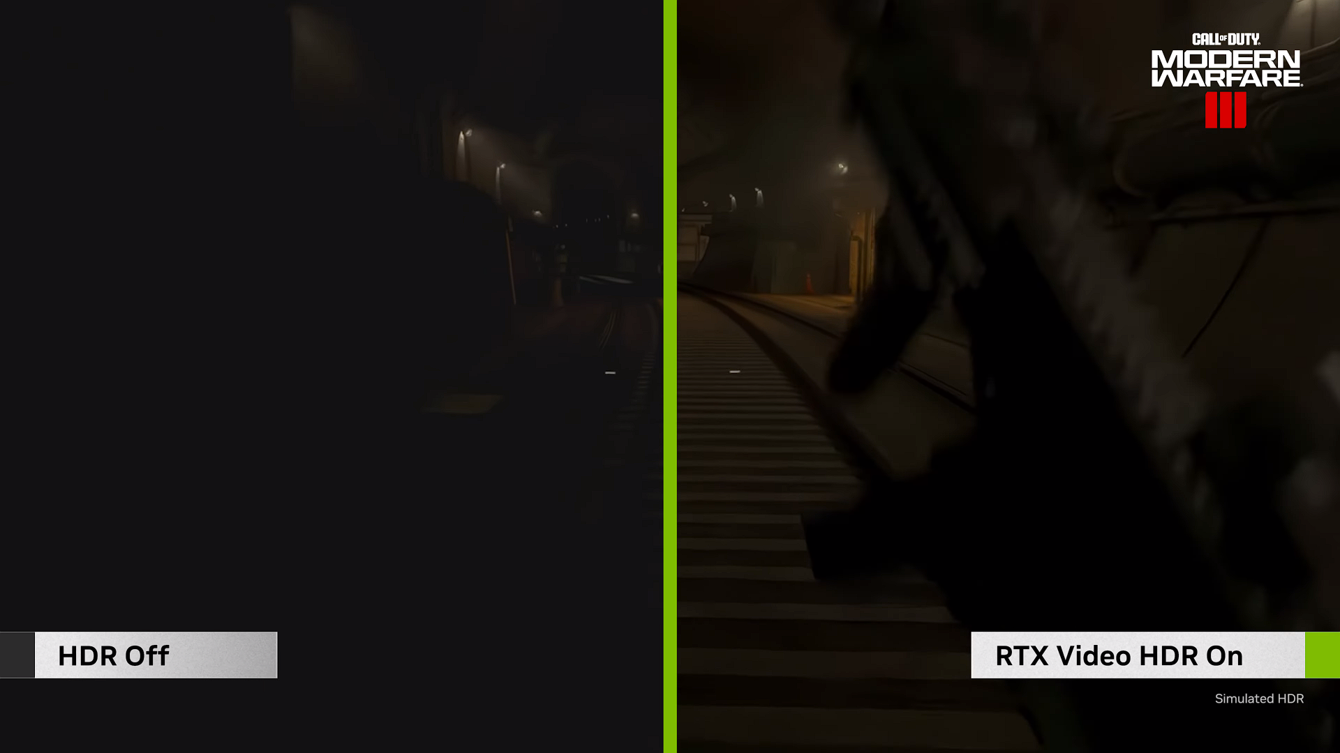 Un video de YouTube que muestra la jugabilidad de Call of Duty con Nvidia RTX HDR habilitado