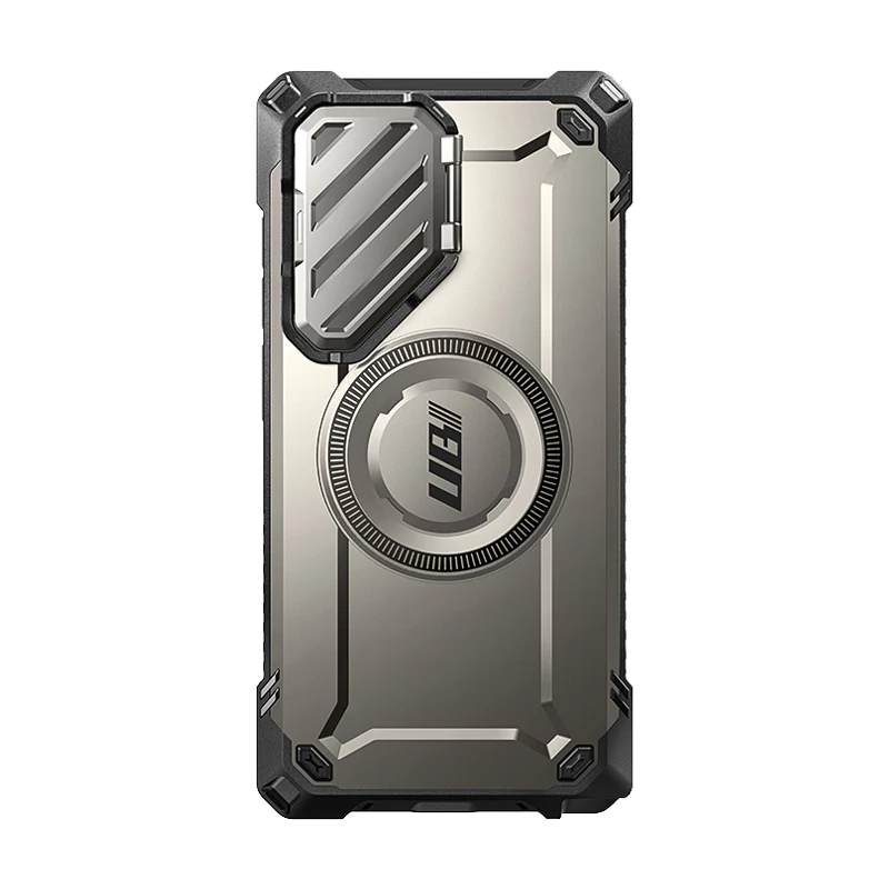 Supcase Unicorn Beetle MAG XT Bumper Case for S24 Ultra render in Titan Gray colorway