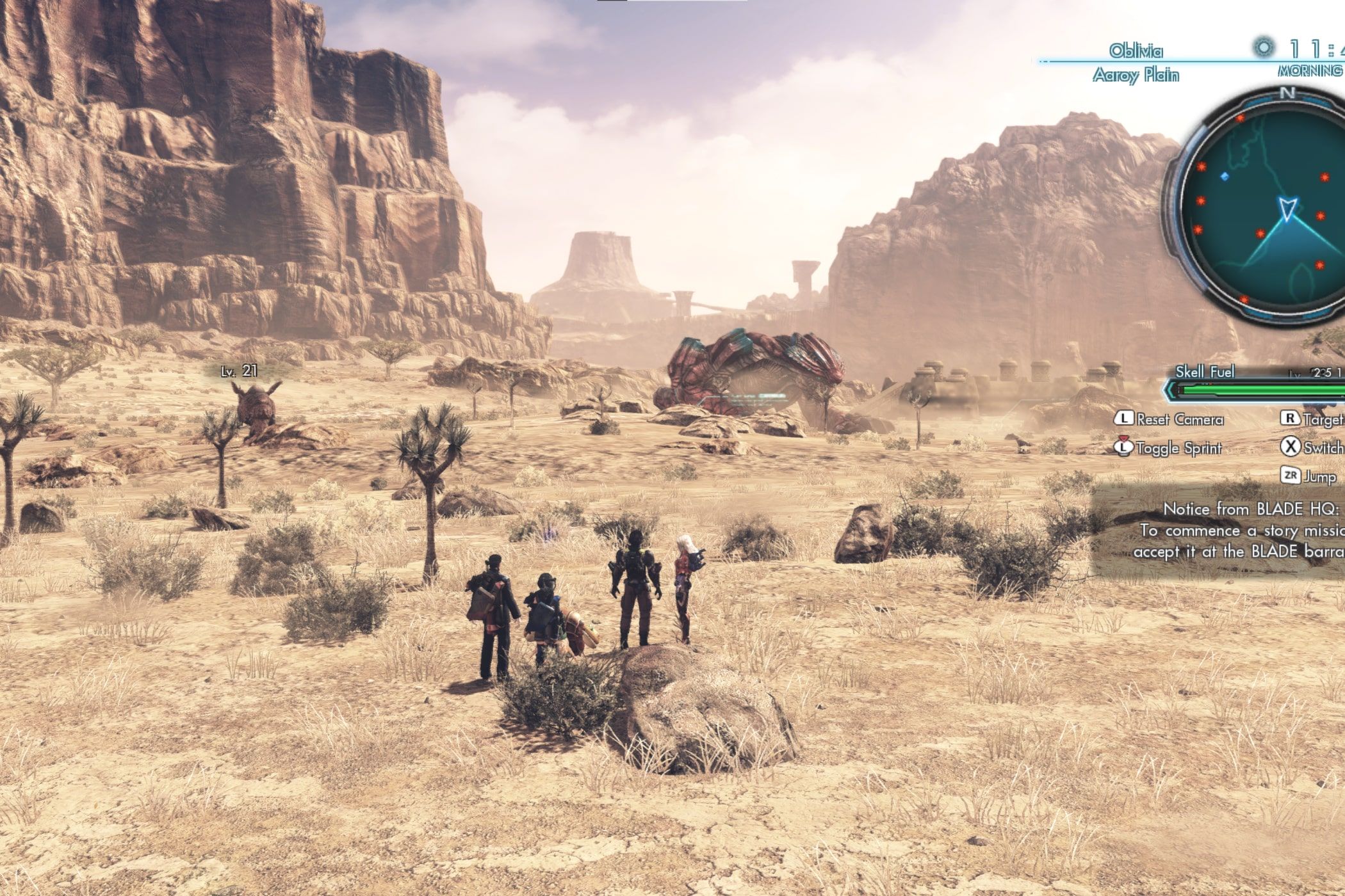 Una captura de pantalla de Xenoblade Chronicles X ejecutándose en Cemu