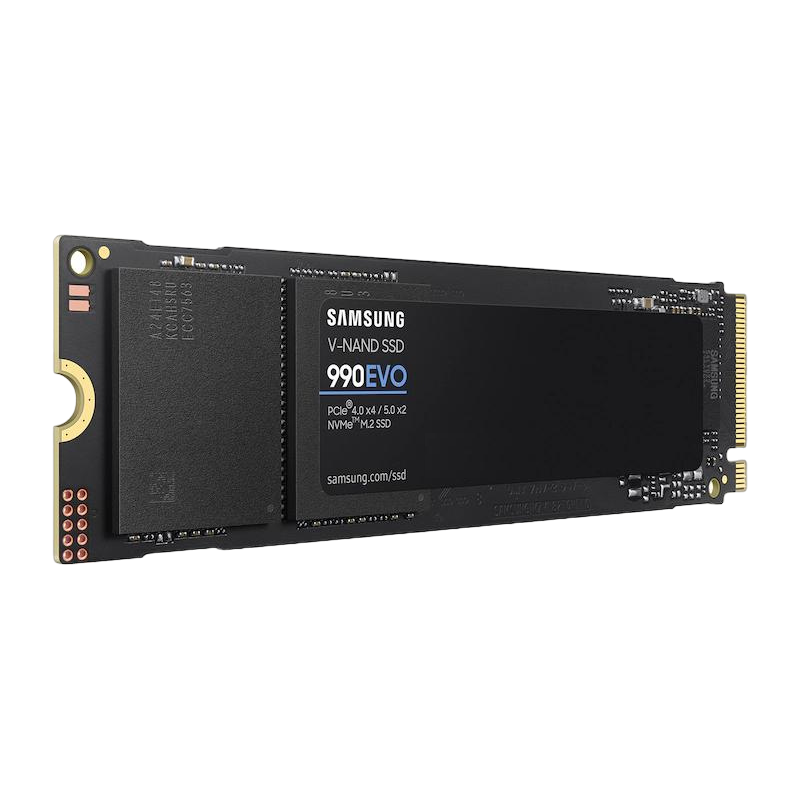 Samsung 990 Evo SSD on a transparent background 