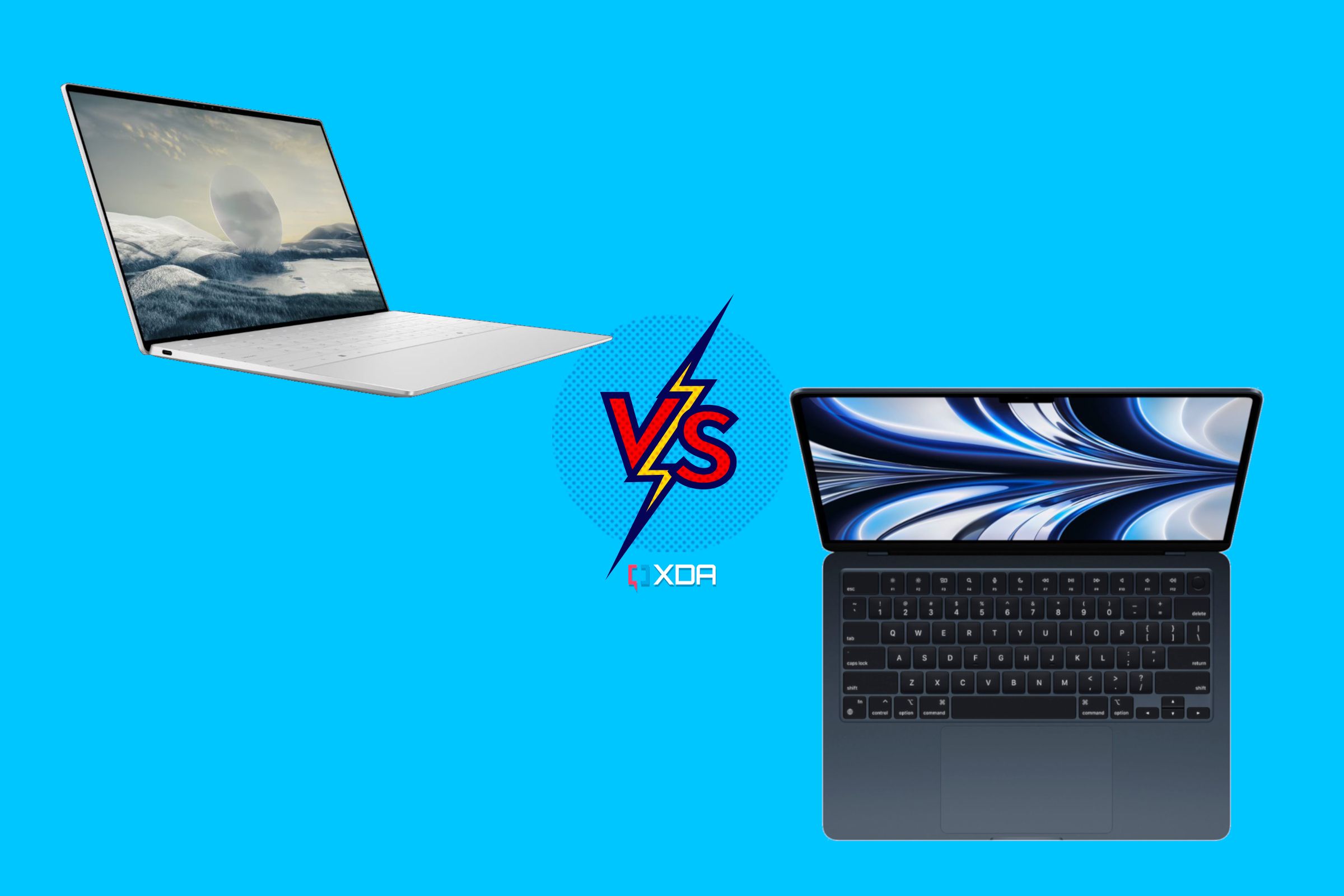 Dell XPS 13 (2024) vs. MacBook Air M2 13 (2022) Futuristic Windows