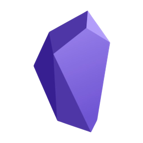 Изображение логотипа приложения Obsidian Notes.