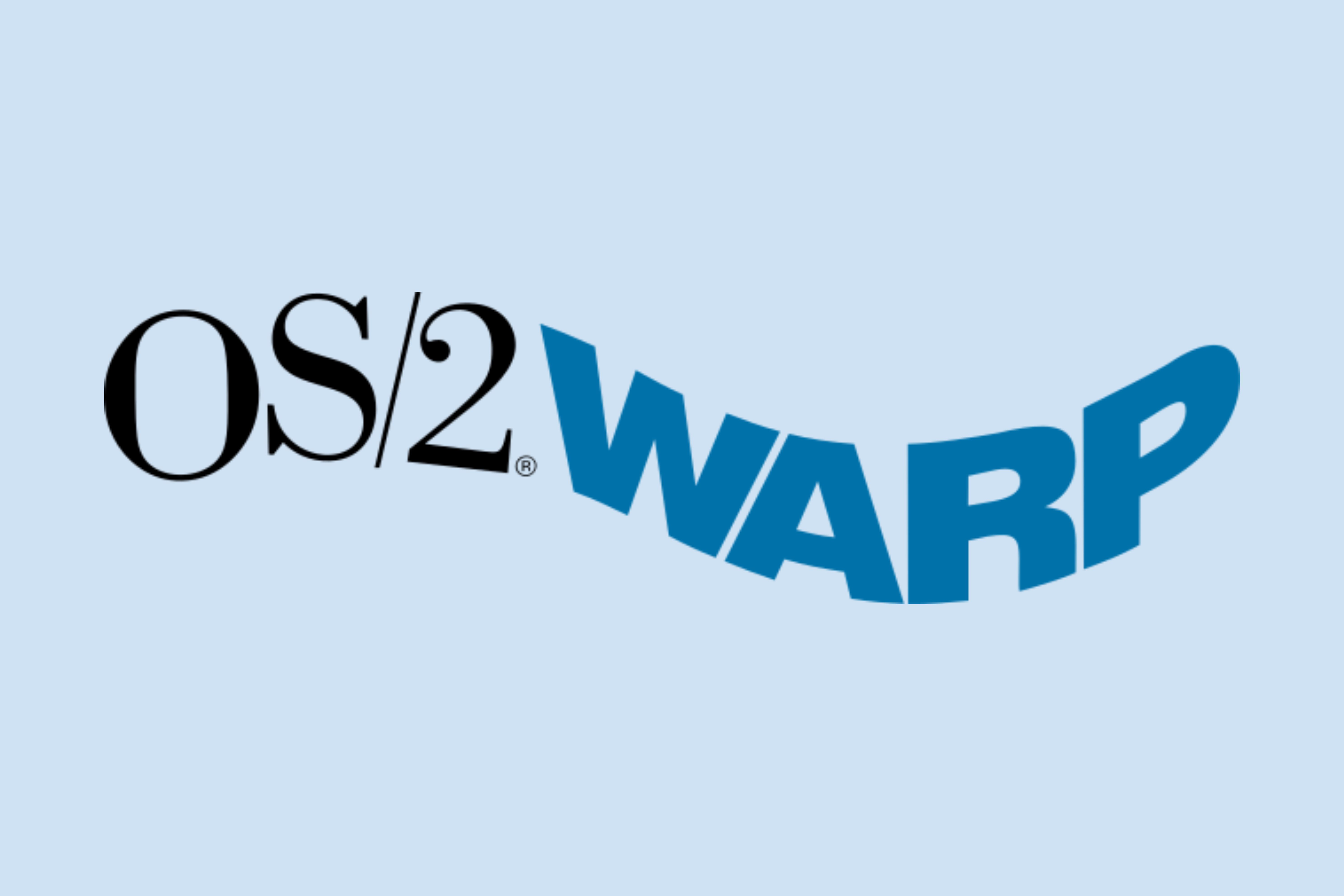 The OS/2 Warp logo on a light blue background.