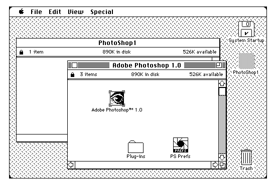 Скриншот Adobe Photoshop 1.0.
