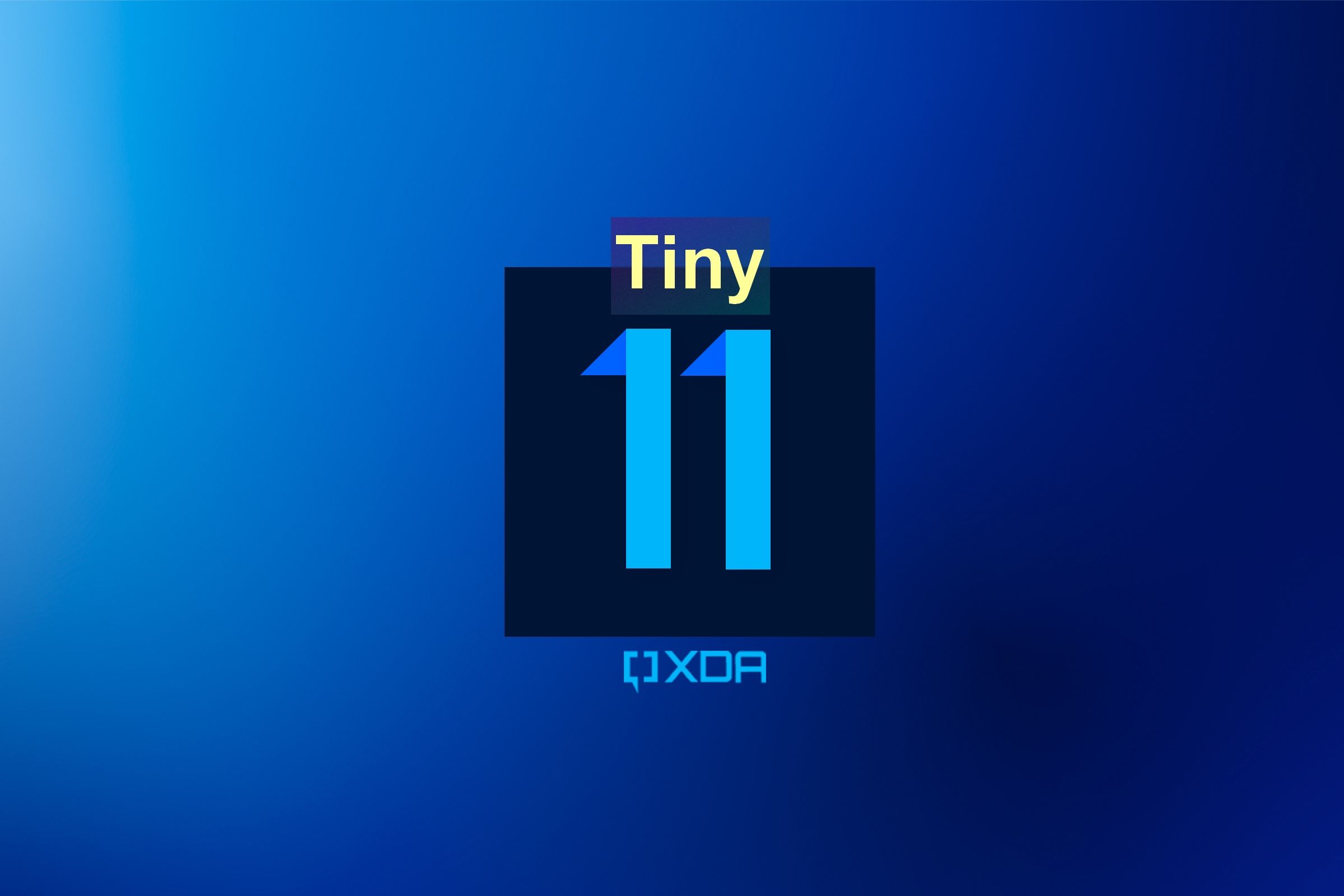 Text reading Tiny 11 over a blue background