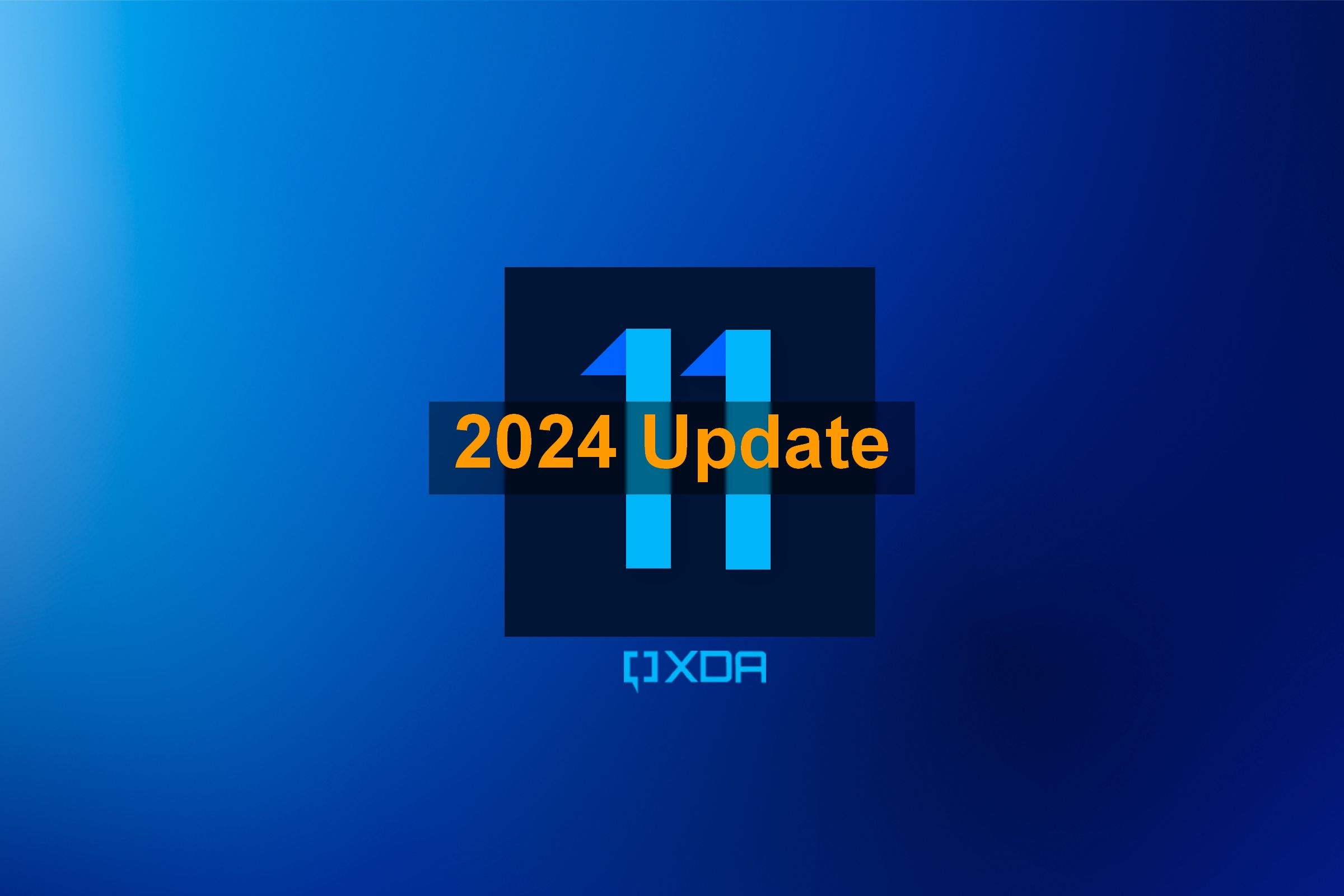 An image of symbolizing Windows 11 with the words 2024 Update overlaid on top