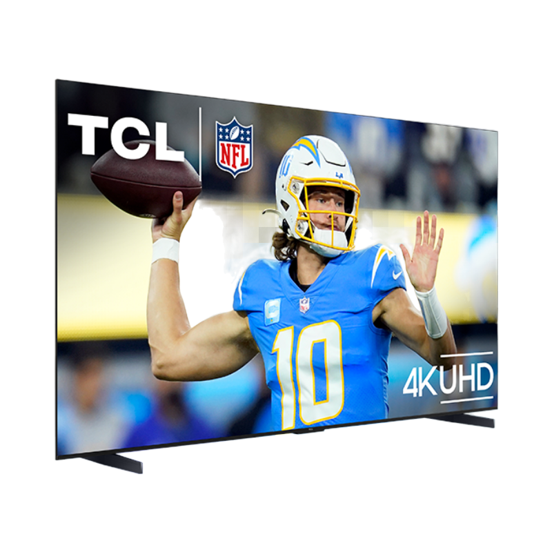 Televisor inteligente TCL de 98 pulgadas, serie S5, LED 4K UHD, con Google, sobre fondo transparente