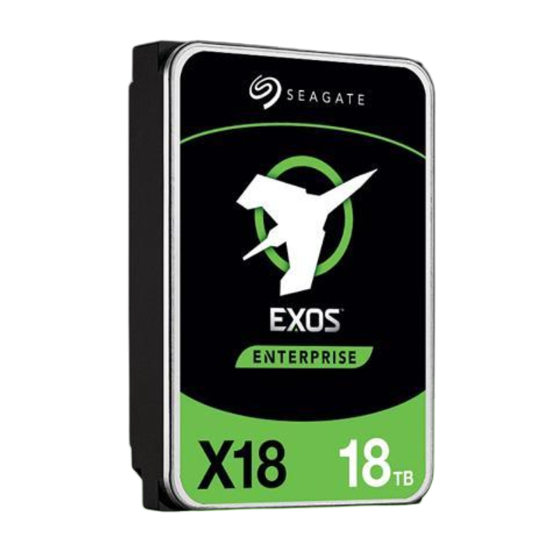 Seagate Exos X18 HDD on transparent background