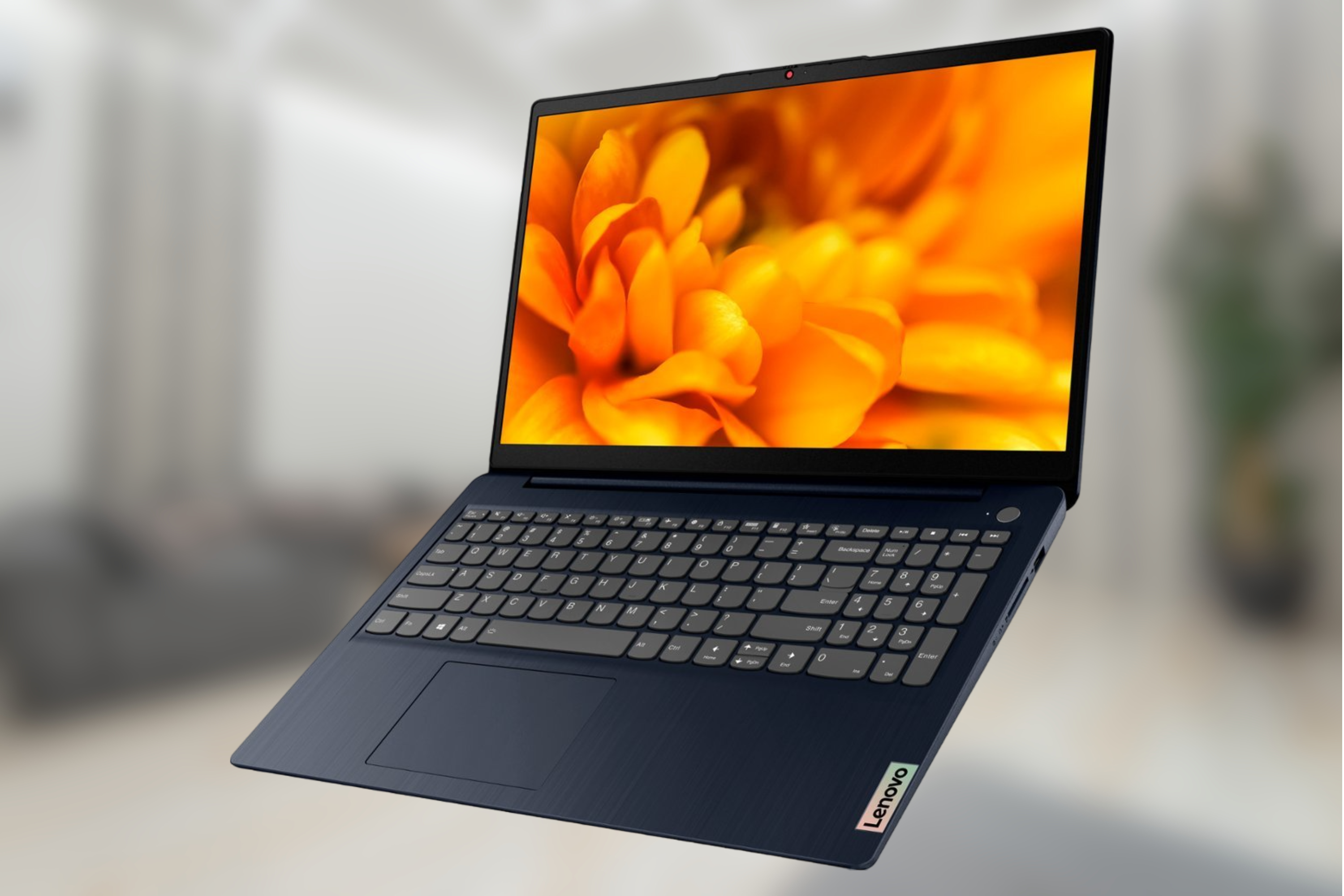 Lenovo Ideapad 3i laptop on blurred background