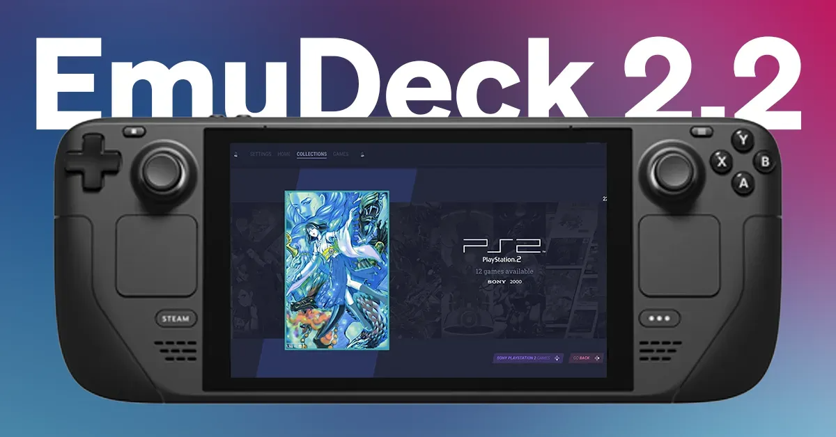 EmuDeck 2.2 logo on a Steam Deck