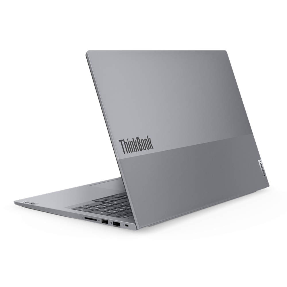 Angled rear view of the Lenovo ThinkBook 16 2023