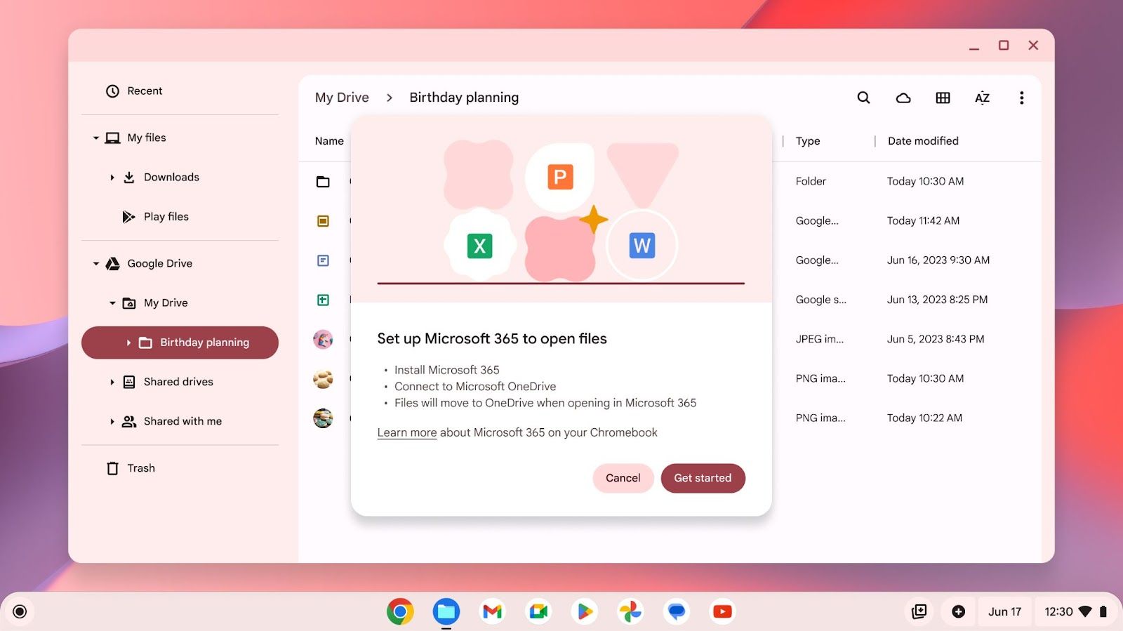 La integración de ChromeOS Office en acción